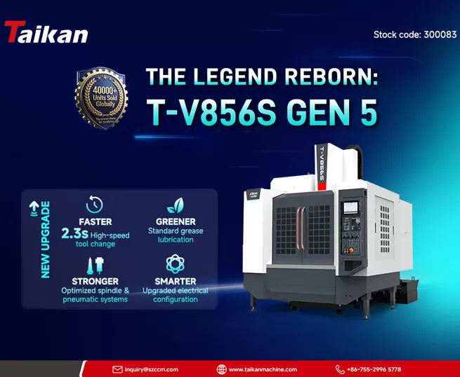 Bab Seterusnya daripada Buku Laris Global: Taikan Machine Melancarkan Pusat Pemesinan Menegak Generasi Ke-5 T-V856S